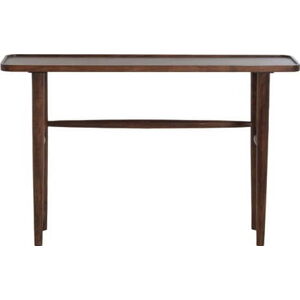 Hnědý konzolový stolek z masivu akácie 30x120 cm Qiano – Light & Living