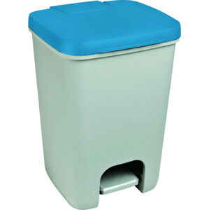 Šedo-modrý odpadkový koš Curver Essentials, 20 l