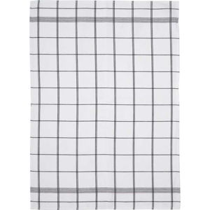 Bílo-šedá kuchyňská utěrka z bavlny Södahl Geometric, 50 x 70 cm