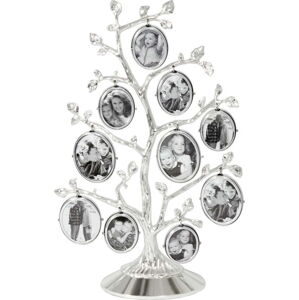 Kovový stojací rámeček ve stříbrné barvě 27x18 cm Family Tree – Zilverstad