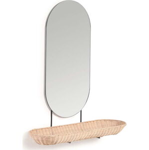 Nástěnné zrcadlo s poličkou 80x66 cm Ebian – Kave Home