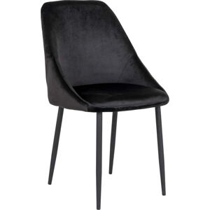 Černé sametové jídelní židle v sadě 2 ks Porto - House Nordic