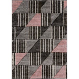 Šedo-růžový koberec Flair Rugs Velocity, 160 x 230 cm