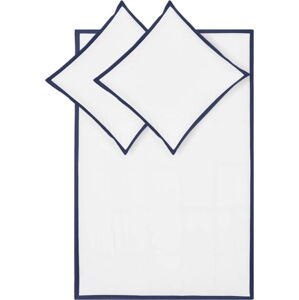 Bílé povlečení na jednolůžko z bavlněného perkálu Westwing Collection Joanna, 135 x 200 cm