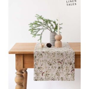 Lněný běhoun na stůl s vánočním motivem 40x200 cm – Linen Tales