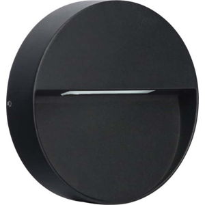 Tmavě šedé kruhové nástěnné svítidlo SULION Kamal, ø 15 cm