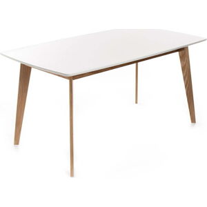 Jídelní stůl s bílou deskou 90x160 cm Kyra – Tomasucci