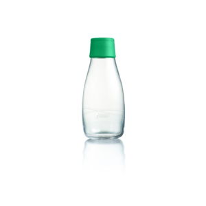 Sytě zelená skleněná lahev ReTap, 300 ml