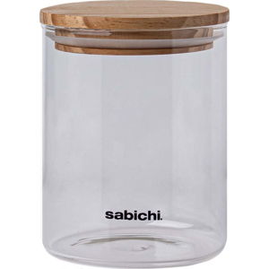 Skleněná dóza s dřevěným víkem na potraviny Sabichi, 0,9 l