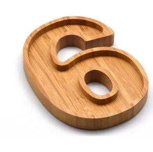 Bambusová miska na oříšky ve tvaru čísla 6 Bambum Numero