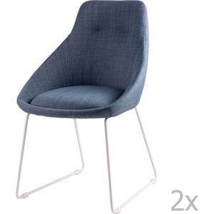 Sada 2 světle modrých jídelních židlí sømcasa Alba