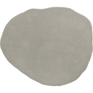 Šedý vlněný koberec 131x145 cm - Leitmotiv