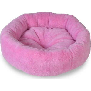 Růžový fleecový pelíšek Bagel - Lydia&Co