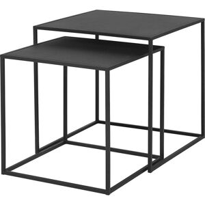 Černé kovové konferenční stolky v sadě 2 ks 40x40 cm Fera – Blomus