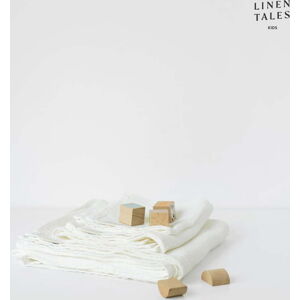Bílá lněná dětská osuška 45x90 cm – Linen Tales
