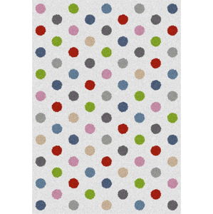 Bílý koberec Universal Norge Dots, 133 x 190 cm