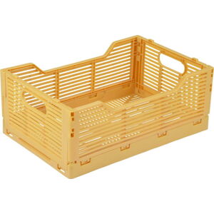 Okrově žlutý plastový úložný box 40x30x17 cm – Homéa