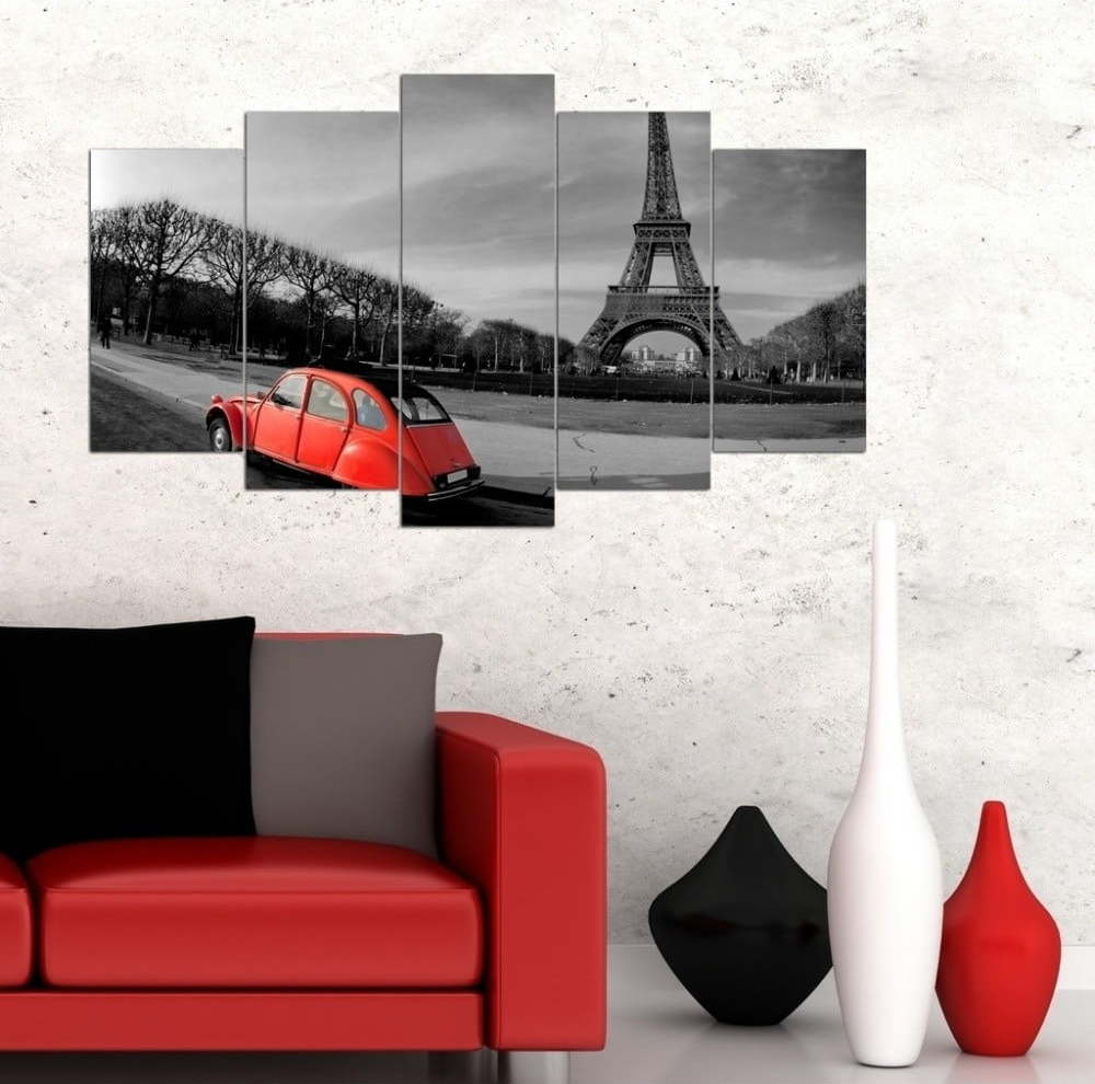 Vícedílný obraz 3D Art Romantic Eiffel, 102 x 60 cm