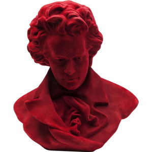 Dekorativní socha skladatele v červené barvě Kare Design