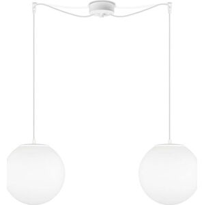 Matně bílé dvouramenné závěsné svítidlo Sotto Luce Tsuki, ⌀ 25 cm