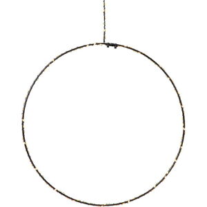 Černá vánoční závěsná světelná dekorace Markslöjd Alpha Circle, výška 30 cm