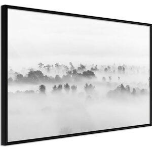 Plakát v rámu Artgeist Fog Over the Forest, 90 x 60 cm