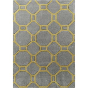 Žluto-šedý koberec Think Rugs Tile, 120 x 170 cm