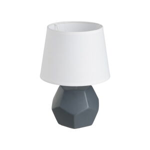 Antracitová keramická stolní lampa s textilním stínidlem (výška 26 cm) – Casa Selección