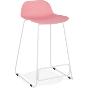 Růžová barová židle Kokoon Slade Mini, výška sedu 66 cm