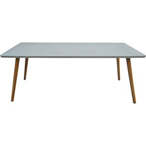 Zahradní stůl s deskou z betonu a nohami z akáciového dřeva Ezeis Clipper