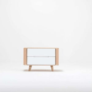 Noční stolek z dubového dřeva Gazzda Ena One, 60 x 42 cm