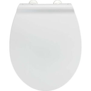 Bílé záchodové prkénko se snadným zavíráním Wenko Spinetoli, 37 x 45 cm