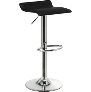 Černé barové židle s nastavitelnou výškou z imitace kůže v sadě 2 ks (výška sedáku 63 cm) – Casa Selección