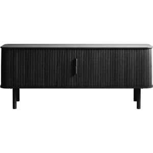 Černý TV stolek v dekoru dubu 56x160 cm Cavo – Unique Furniture