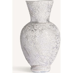 Bílá skleněná váza Instinct – Burkina