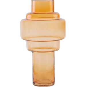 Oranžová skleněná váza Premier Housewares Cayden, výška 37 cm