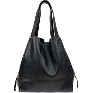 Černá kožená nákupní taška Isabella Rhea