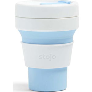 Bílo-modrý skládací cestovní hrnek Stojo Pocket Cup Sky, 355 ml