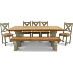 Jídelní stůl z masivního dřeva VIDA Living Monroe, délka 2,3 m