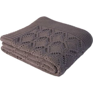 Hnědá bavlněná deka Homemania Decor Cotton, 130 x 170 cm