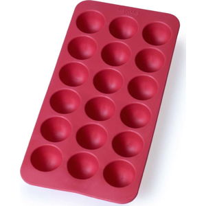 Červená silikonová forma na led Lékué Round, 18 kostek