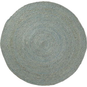 Modrý jutový koberec Kave Home Dip, Ø 100 cm