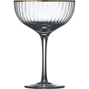 Sada 4 koktejlových sklenic s okrajem ve zlaté barvě Lyngby Glas Palermo, 315 ml