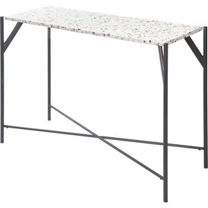 Konzolový stolek s deskou z materiálu teraco RGE Terrazzo Cosmos, 35 x 100 cm