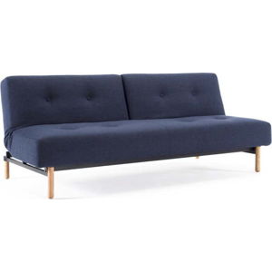 Tmavě modrá rozkládací pohovka Innovation Ample Sofa Bed Mixed Dance Blue, 115 x 210 cm