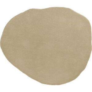 Béžový vlněný koberec 131x145 cm - Leitmotiv