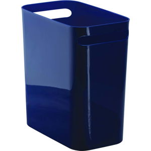 Tmavě modrý odpadkový koš iDesign Una, 13,9 l
