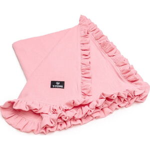 Růžová mušelínová dětská deka 80x100 cm – T-TOMI