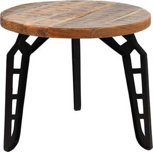 Odkládací stolek s deskou z mangového dřeva LABEL51 Flintstone, ⌀ 45 cm