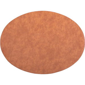 Oranžovohnědé prostírání z imitace kůže ZicZac Troja, 33 x 45 cm